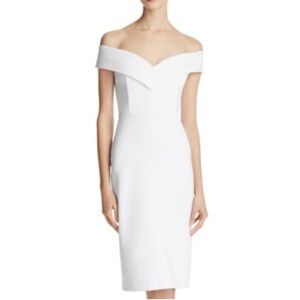 Alicia + Olivia White Luana Off-the-Shoulder Dress Size 6